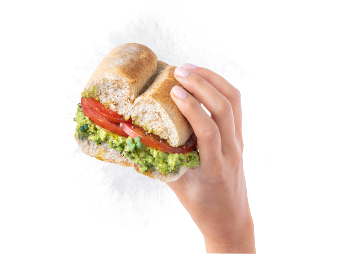 Una mano con un sandwich